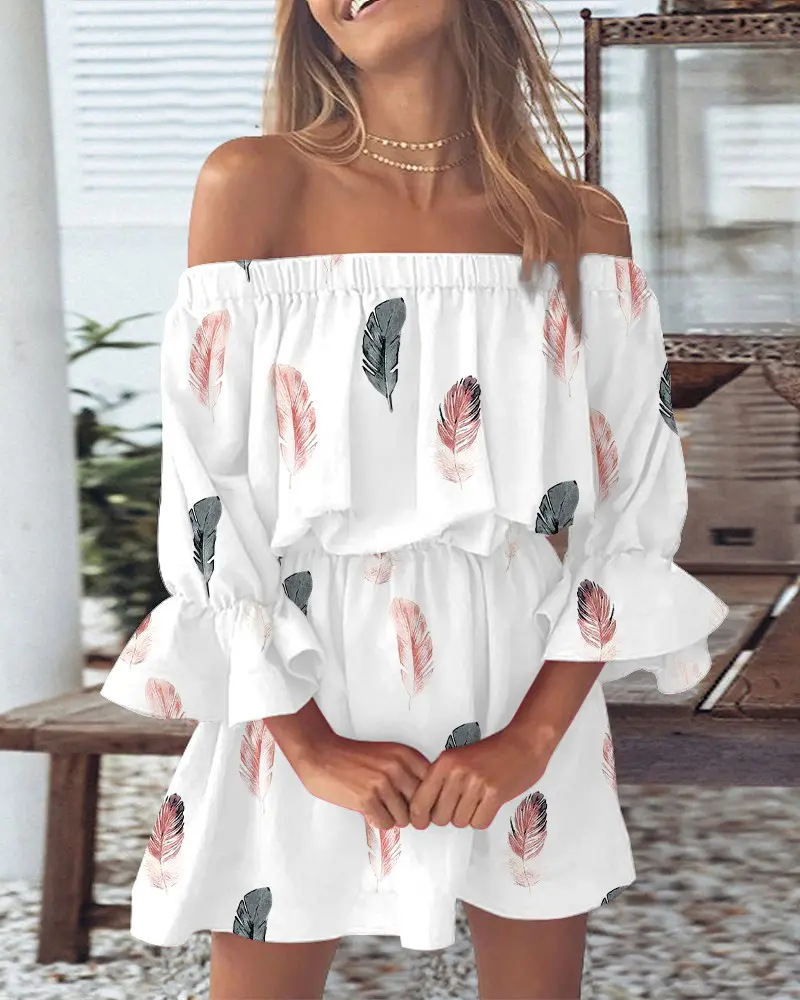 Boho Wind Chimes - Vestido Mini Floral e com Estampa