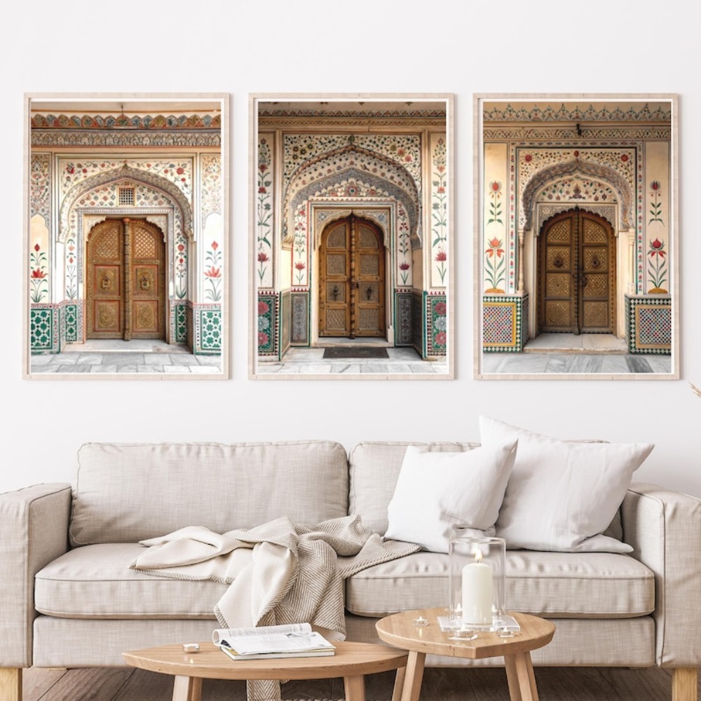 Home Decor Jaipur - Arte tradicional sem moldura da porta