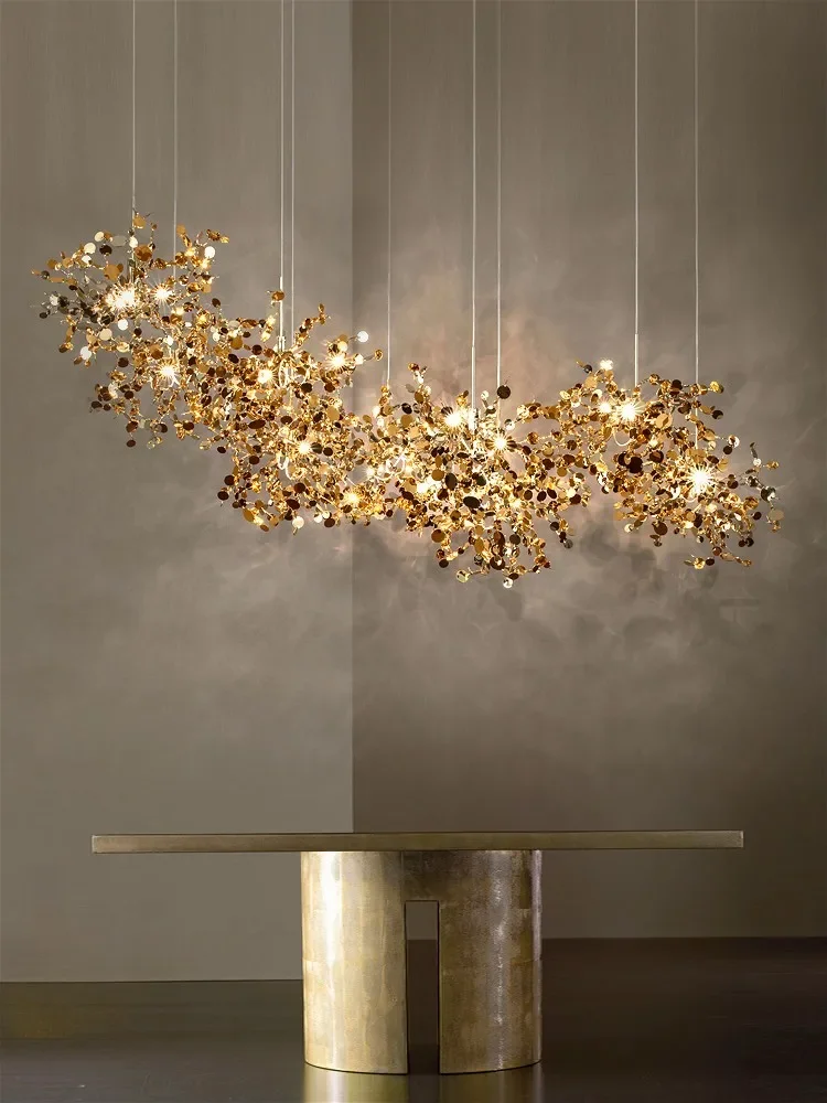 Hanging Moon Lamp - Moderno criativo de aço inoxidável folha