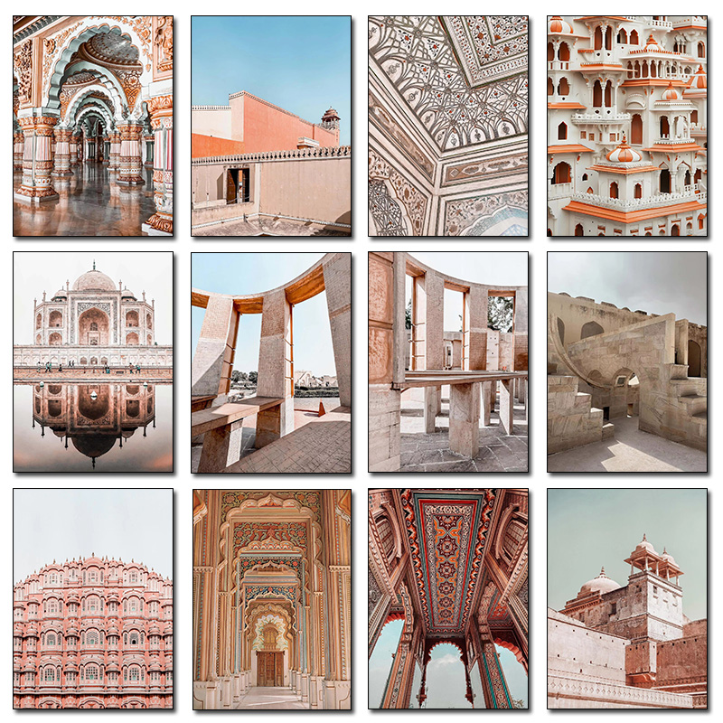 Home Decor Jaipur - Pôster de Arte Turística em Tela
