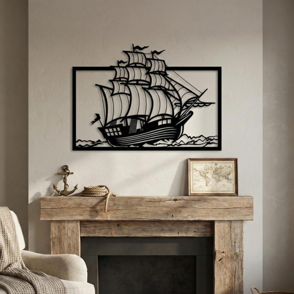 Home Decor Nautical - Arte de Parede em Metal com