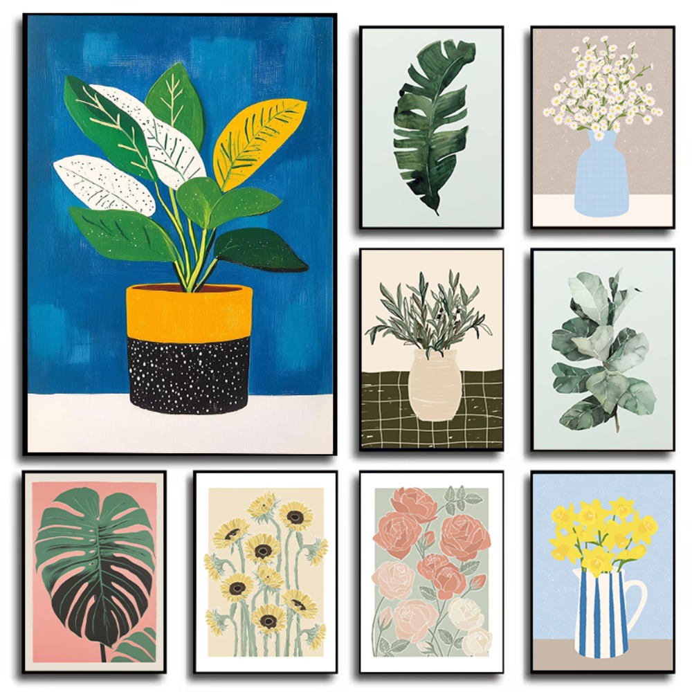 Geometric Wall Art - Pôster de Arte para Jardim: Vaso