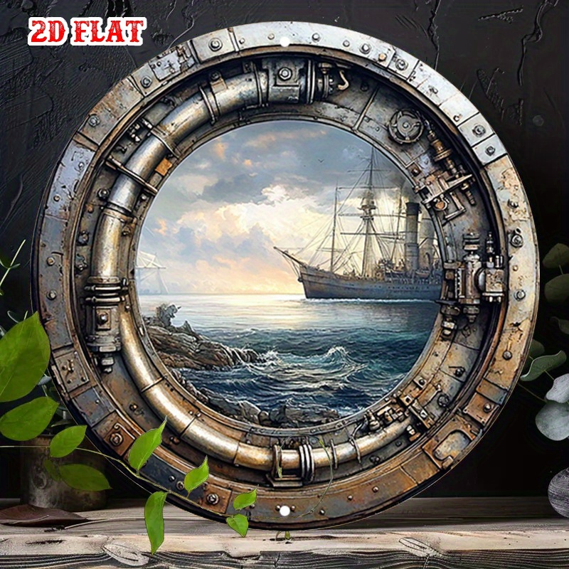 Home Decor Nautical - [2D Plano] Placa de Metal Náutica