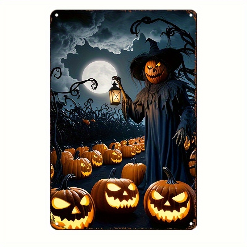 Home Decor Gothic - Placa de Metal Vintage de Halloween