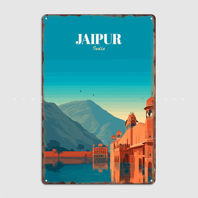 Home Decor Jaipur - Pôster de Viagem Jaipur, Índia, Placa