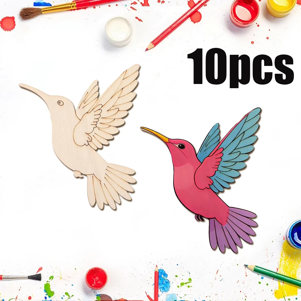 Home Decor Diy - 10 peças de recortes de madeira
