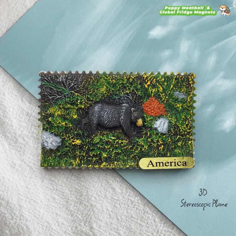 Home Decor Usa - Alasca, EUA 3D Urso Preto Criativo
