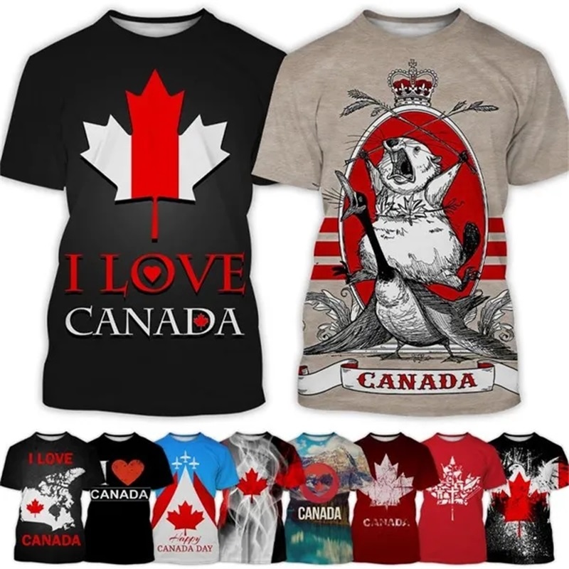 Home Decor Canada - Eu amo o Canadá camiseta gráfica