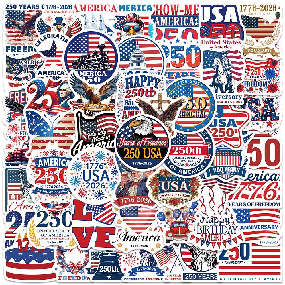 Home Decor Usa - 50 Adesivos Patrióticos dos EUA para