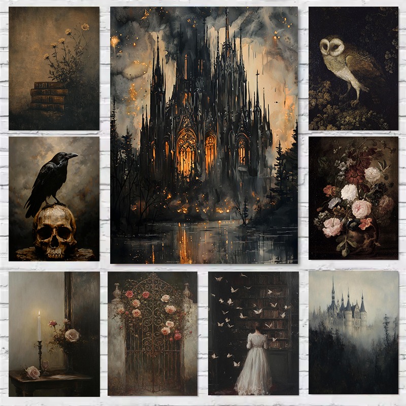 Home Decor Gothic - Pôster de Arte em Tela com