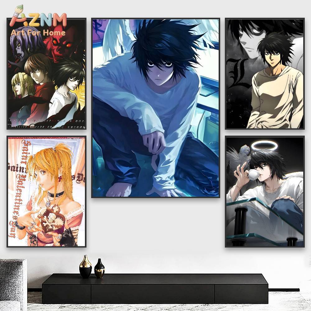 Geometric Wall Art - AZNM Death Note Personagens de Anime