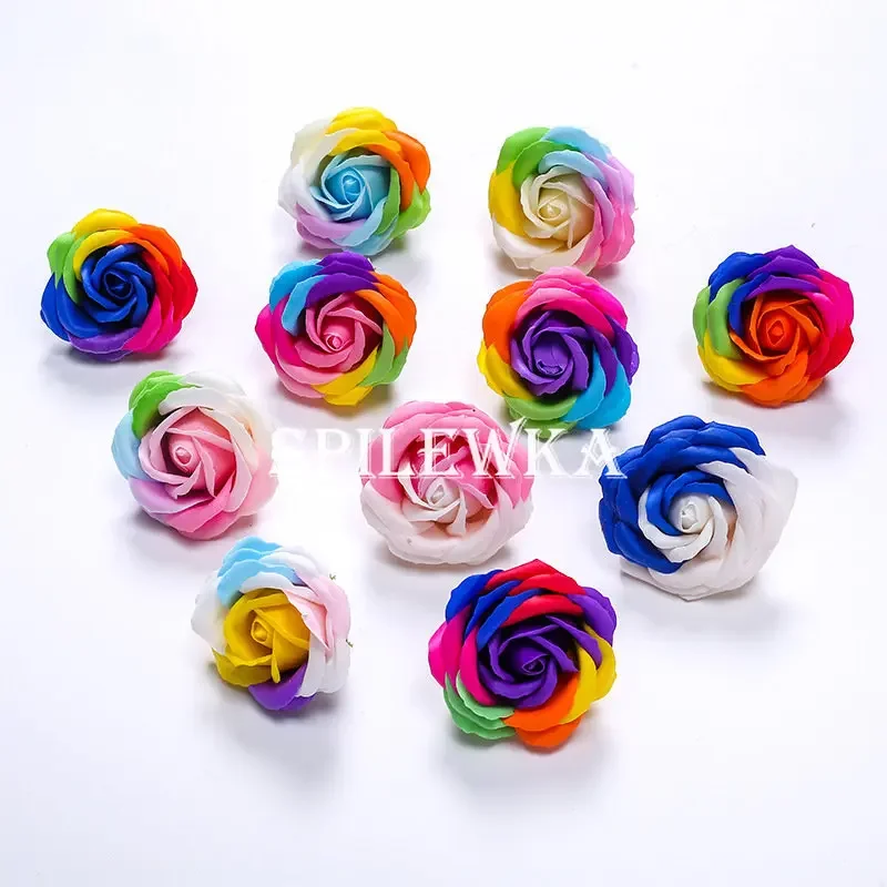 Home Decor Diy - Spilewka 6x7cm colorido rosa flor artificial