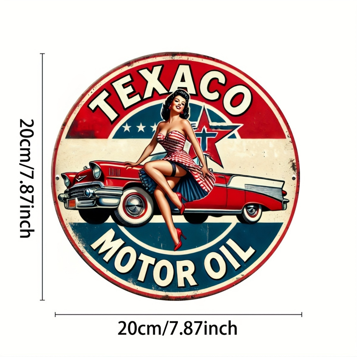 Texaco motor oil sinal de alum - Home Decor Essentials avaliação e preço