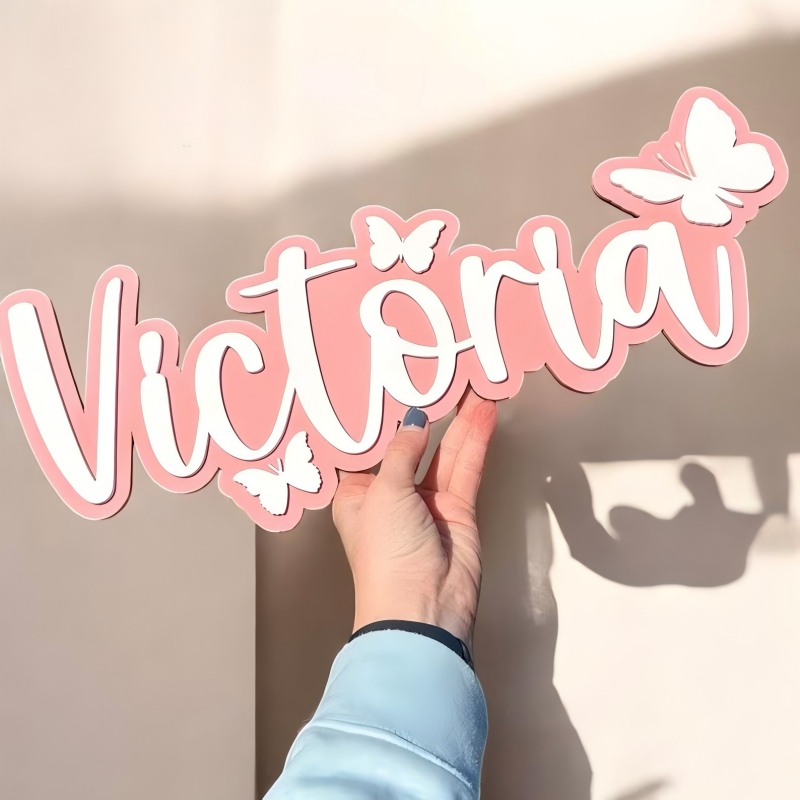 Placa de Nome de Madeira Perso - Home Decor Diy avaliação e preço