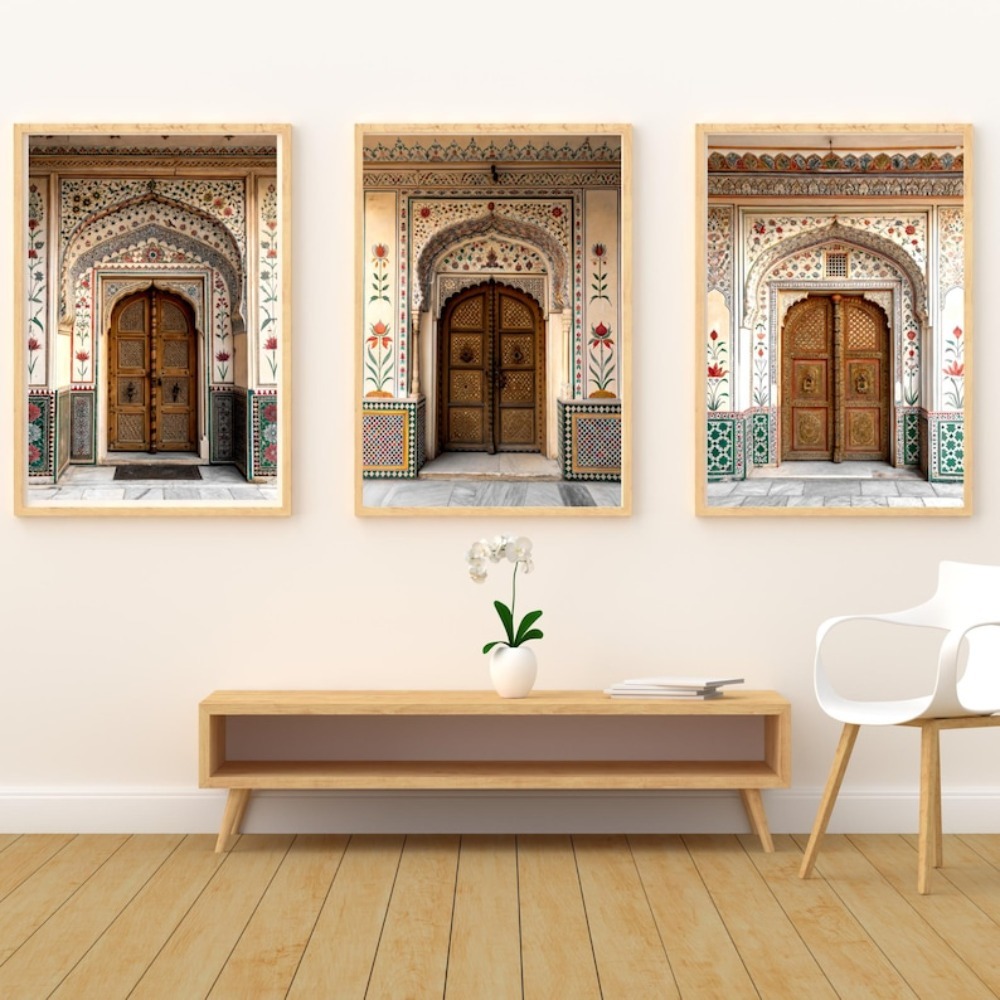 Arte tradicional sem moldura d - Home Decor Jaipur avaliação e preço