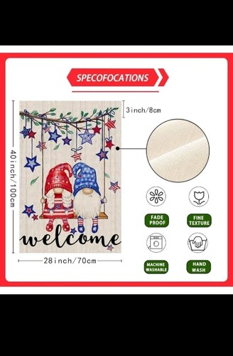 Bandeira de Boas-Vindas com Gn - Home Decor Usa avaliação e preço