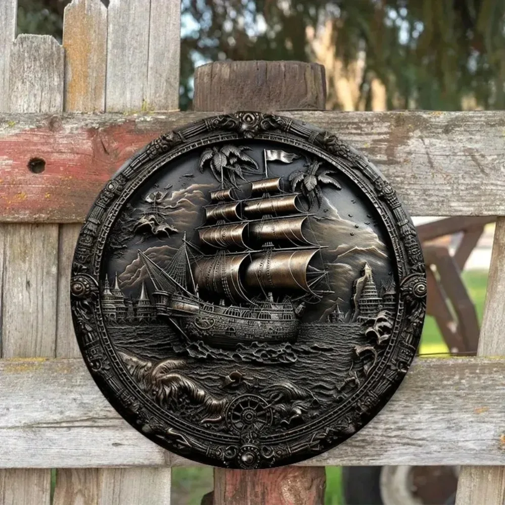 Arte de parede de metal de nav - Home Decor Nautical avaliação e preço