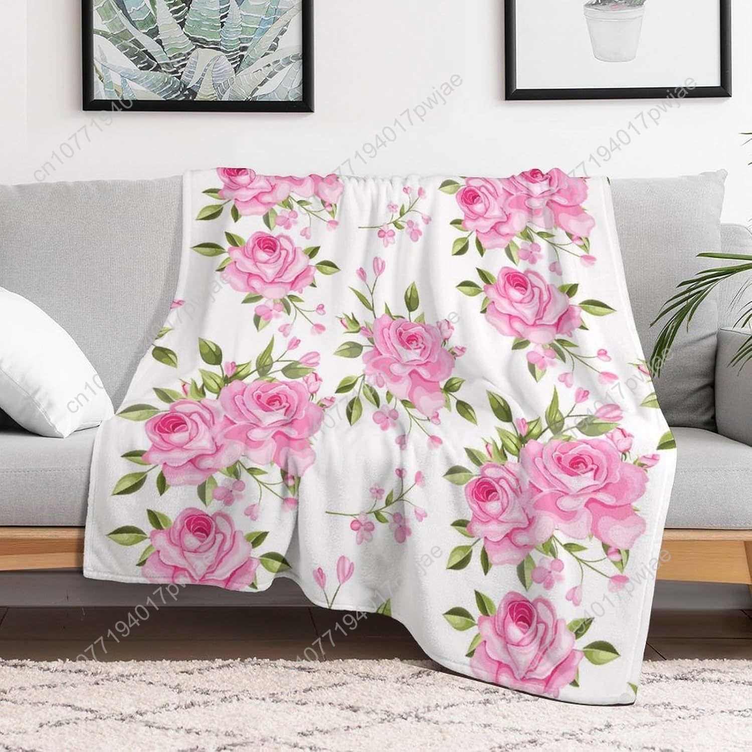 Flor rosa lance cobertor decor - Home Decor Luxury avaliação e preço