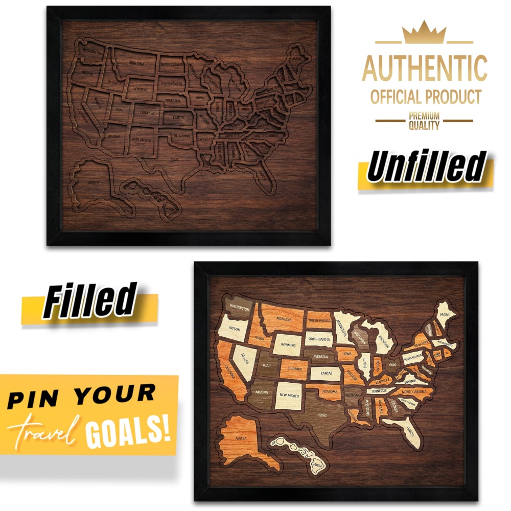 Quebra-cabeça de mapa dos EUA  - Home Decor Usa avaliação e preço