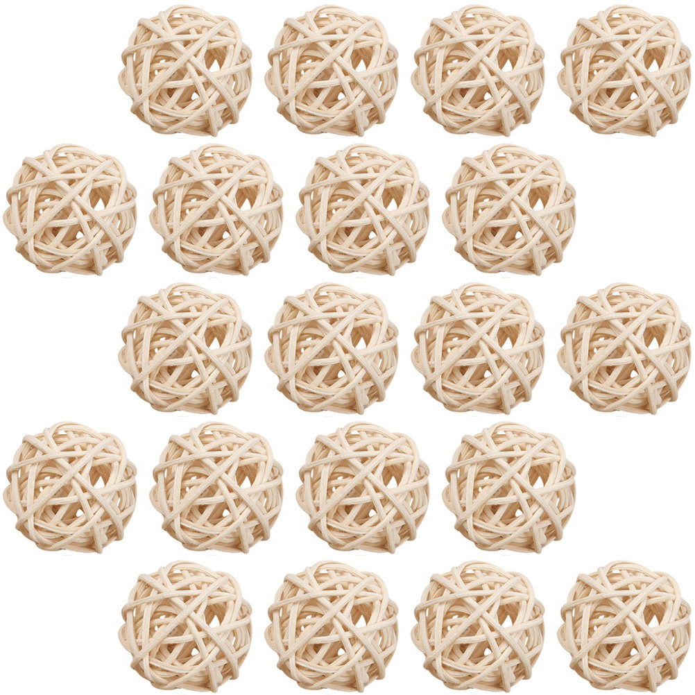 20 Peças de Bolas de Rattan pa - Home Decor Vase avaliação e preço