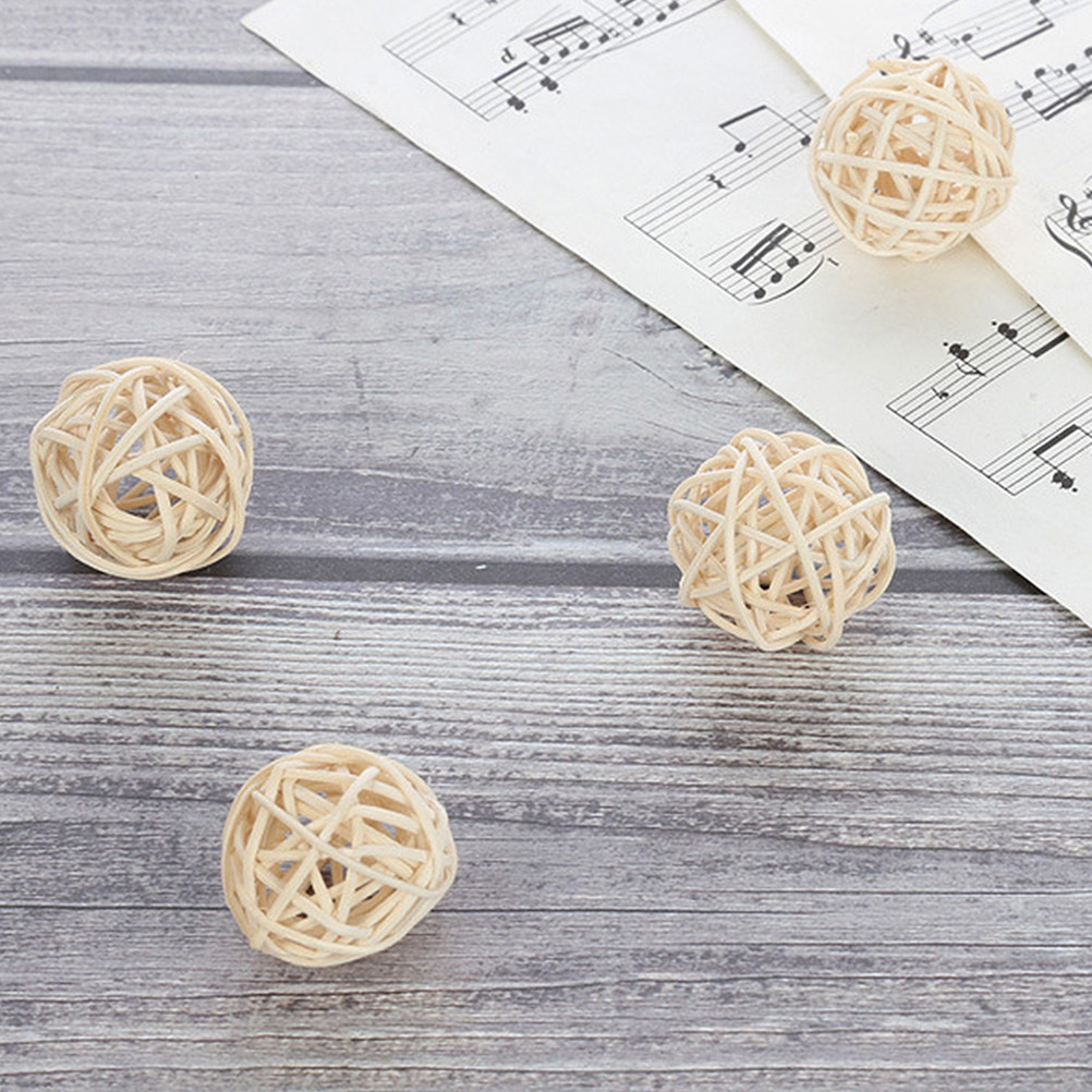 20 Peças de Bolas de Rattan pa - Home Decor Vase avaliação e preço