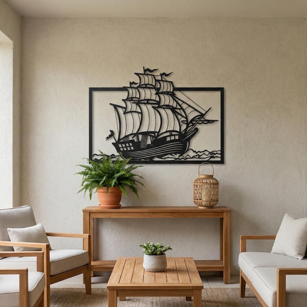 Arte de Parede em Metal com Te - Home Decor Nautical avaliação e preço
