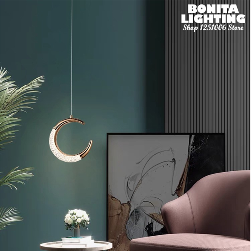 Moderno francês lua crescente  - Hanging Moon Lamp avaliação e preço