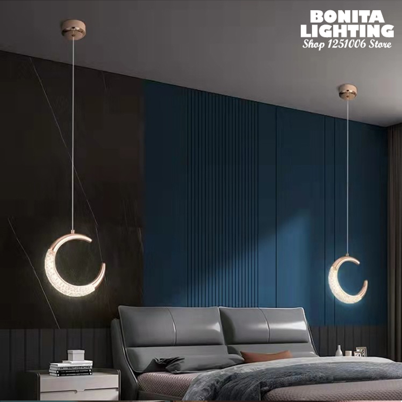 Moderno francês lua crescente  - Hanging Moon Lamp avaliação e preço