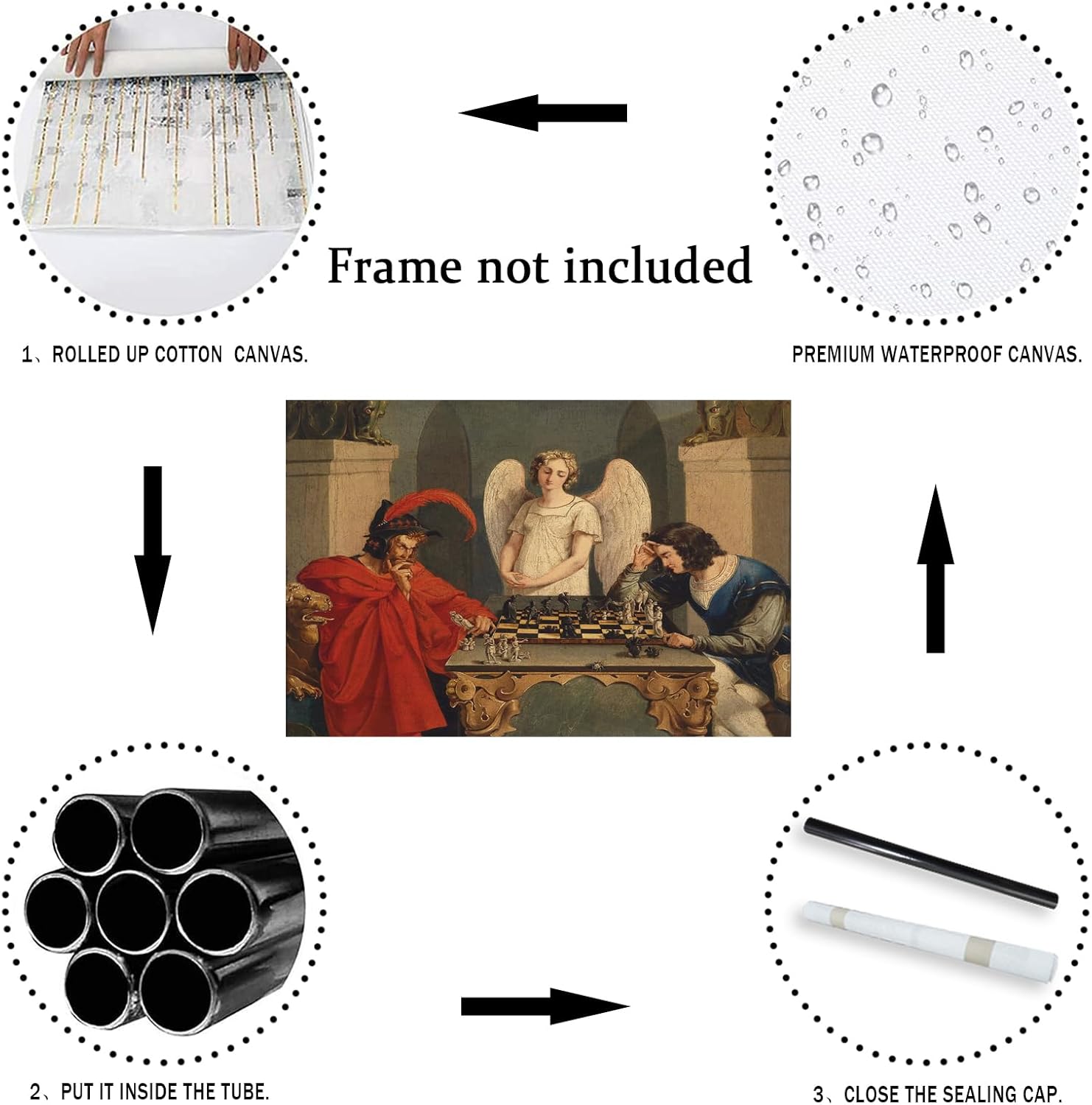 Iuhyfmsm vintage faust e mefis - Geometric Wall Art avaliação e preço