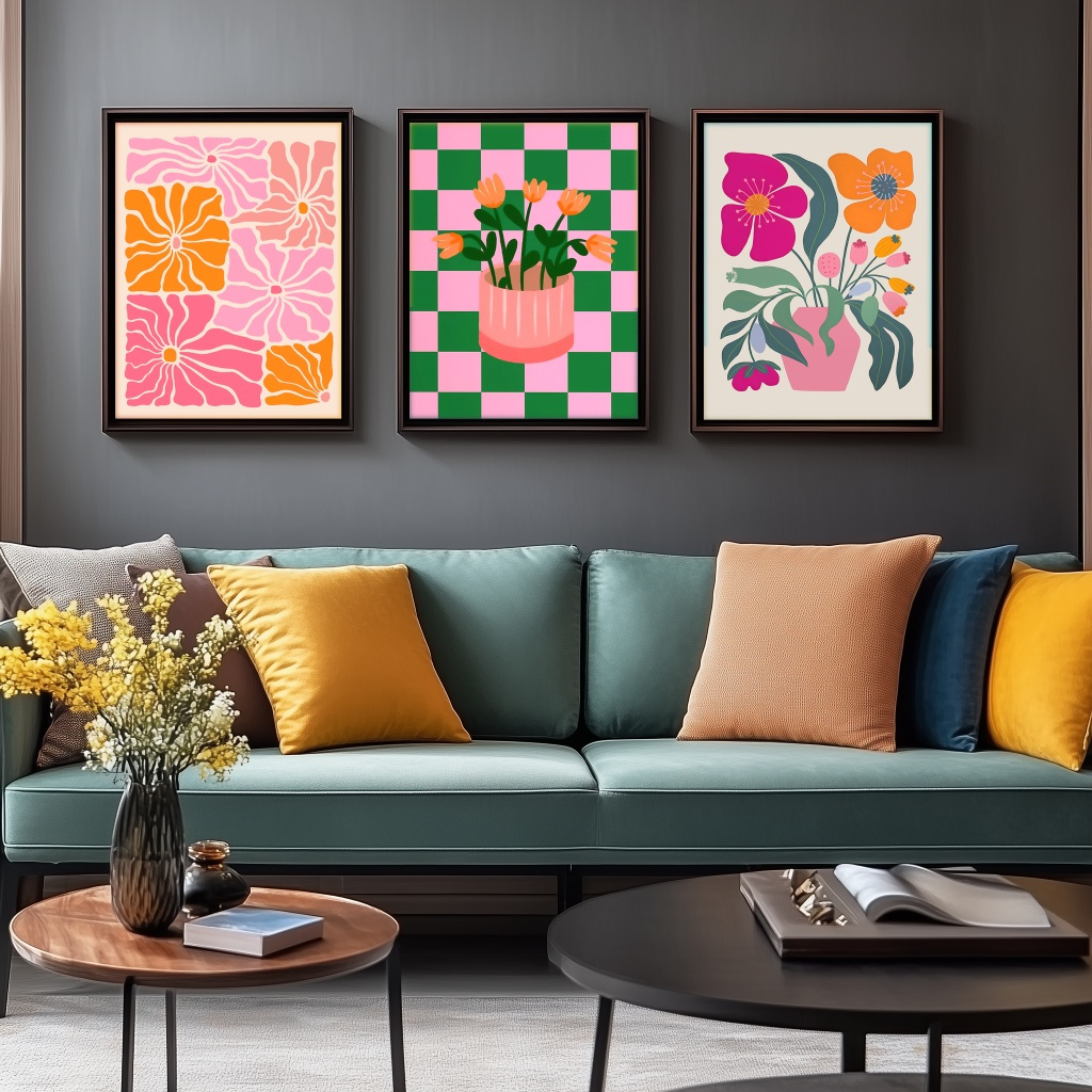 Flores e vasos vibrantes impre - Home Decor Vase avaliação e preço