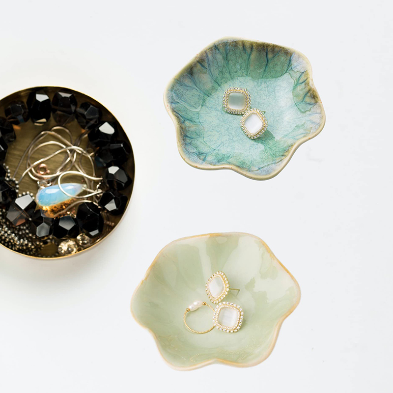 Bandeja de joias de folha de l - Ceramic Trinket Dish avaliação e preço