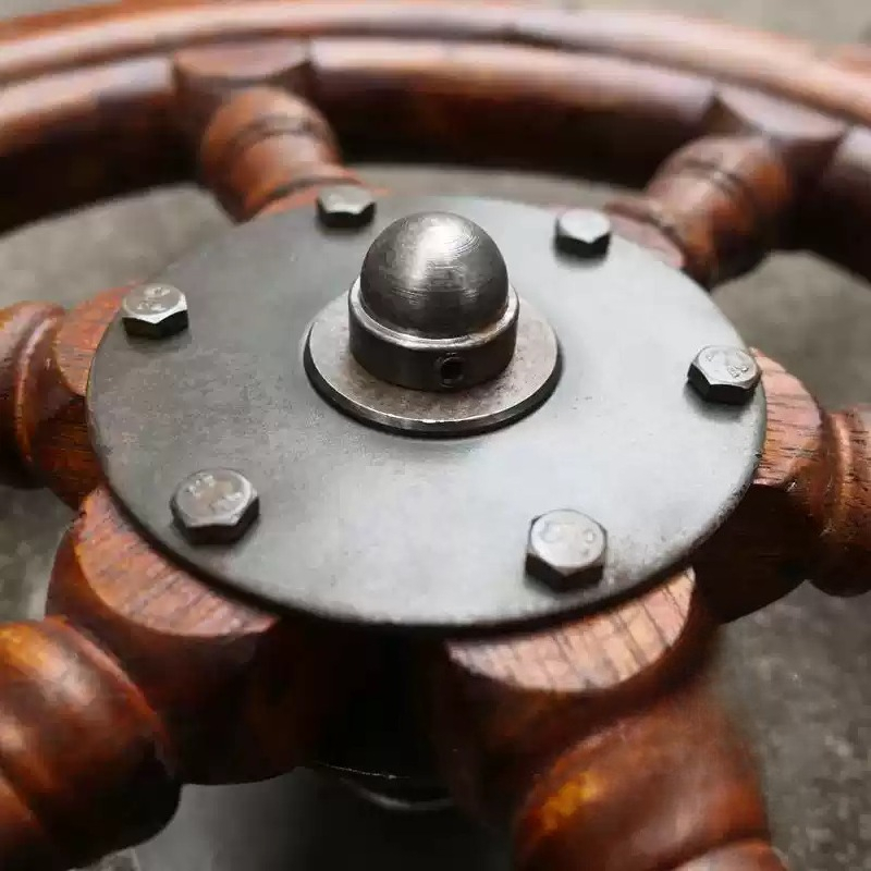 Roda de Leme de Madeira Maciça - Home Decor Nautical avaliação e preço