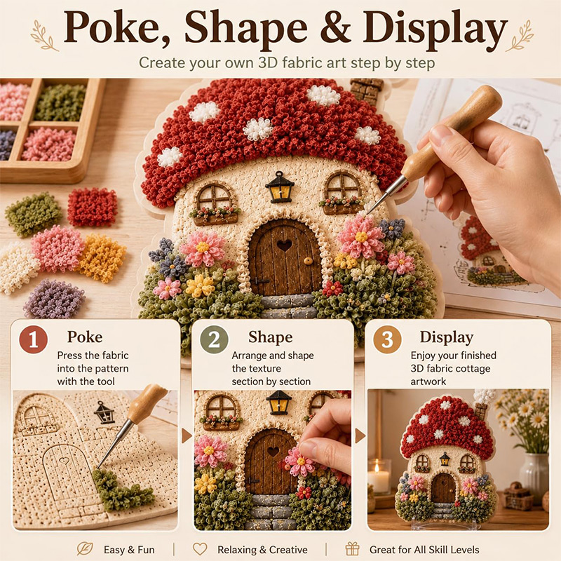 Kit DIY de Arte Poke 3D Casa C - Home Decor Diy avaliação e preço