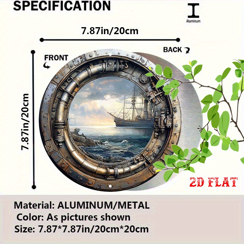 [2D Plano] Placa de Metal Náut - Home Decor Nautical avaliação e preço
