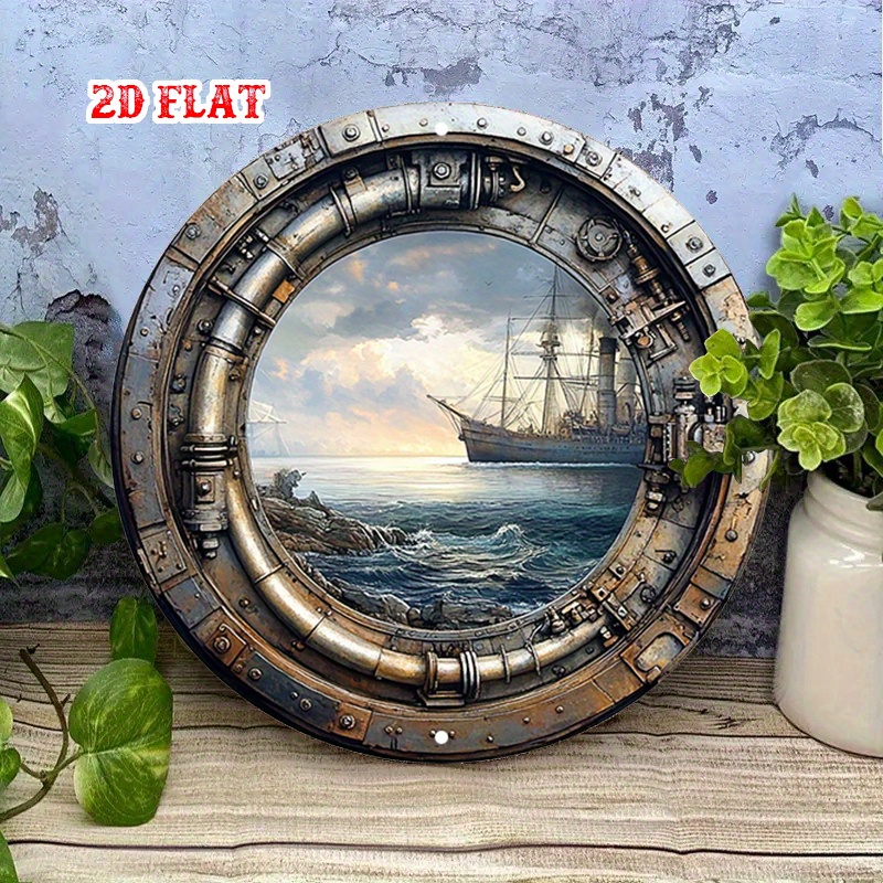 [2D Plano] Placa de Metal Náut - Home Decor Nautical avaliação e preço