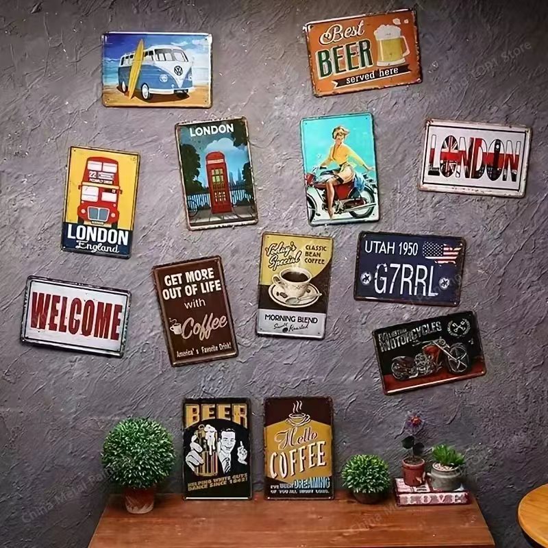 Placas de Metal Vintage: Pôste - Home Decor Usa avaliação e preço