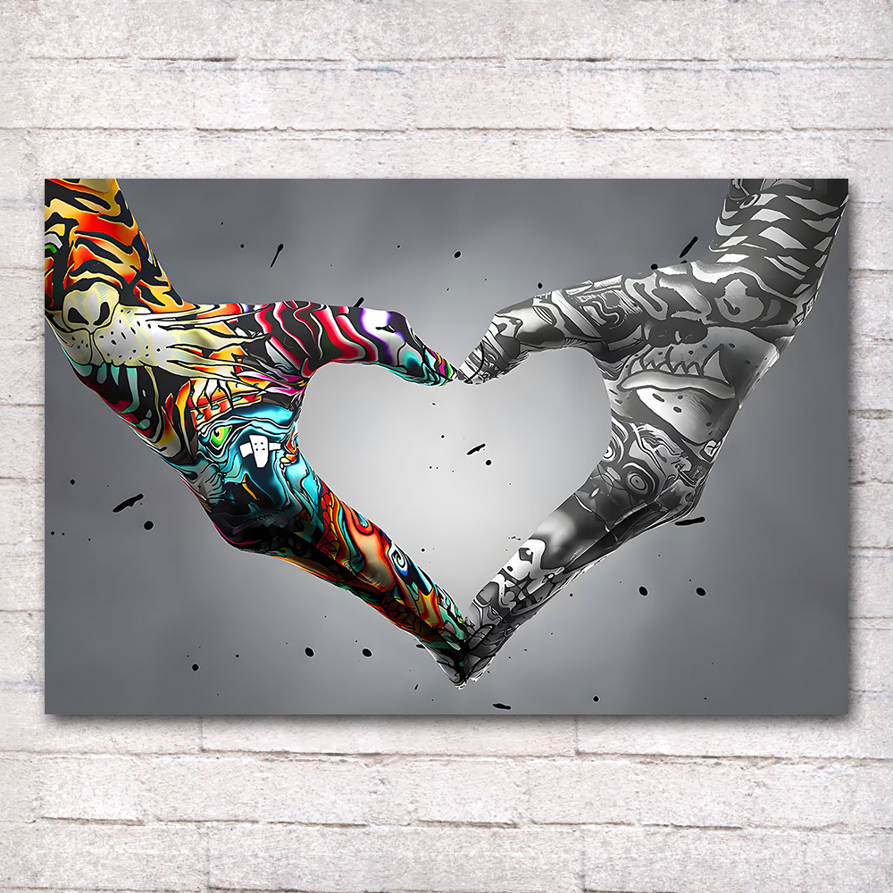 Graffiti mão amor pintura em t - Home Decor Manufacturers avaliação e preço