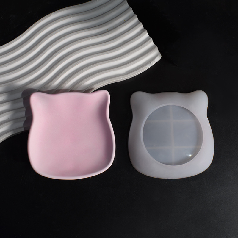 Molde de prato de gato de gess - Ceramic Trinket Dish avaliação e preço